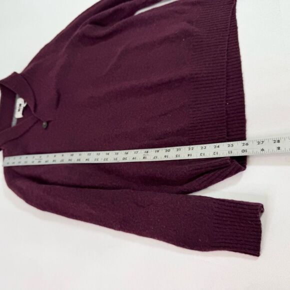 Joseph Abboud Sweater Mens Extra Large Burgundy Wool Blend Shawl Neck Pullover - Picture 2 of 6